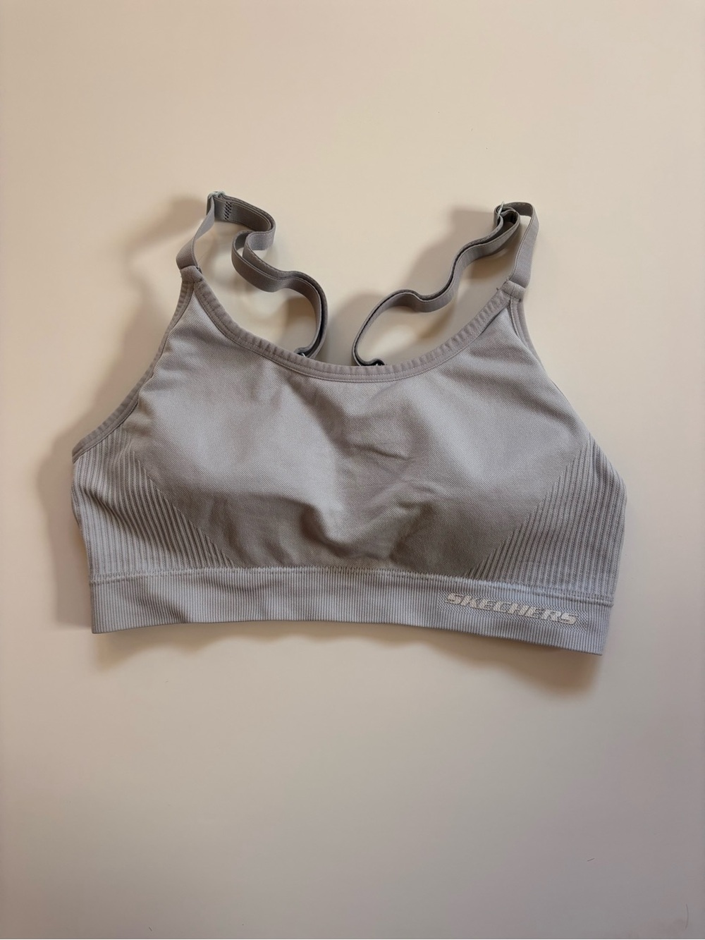 Skechers Gray Seamless High-Neck Sports Bra